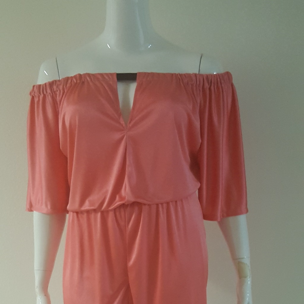 Off the shoulder jumpsuit with cropped pants